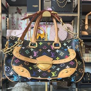 Louis Vuitton Rita Multicolor Black Takashi Murakami  Monogram Canvas Handbag